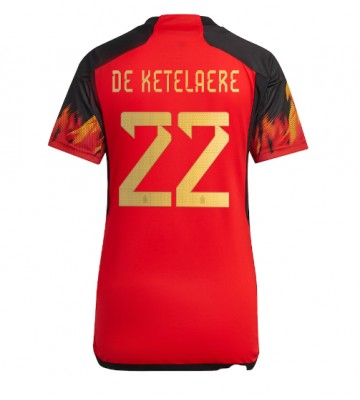 Belgien Charles De Ketelaere #22 Hjemmebanetrøje Dame VM 2022 Kort ærmer